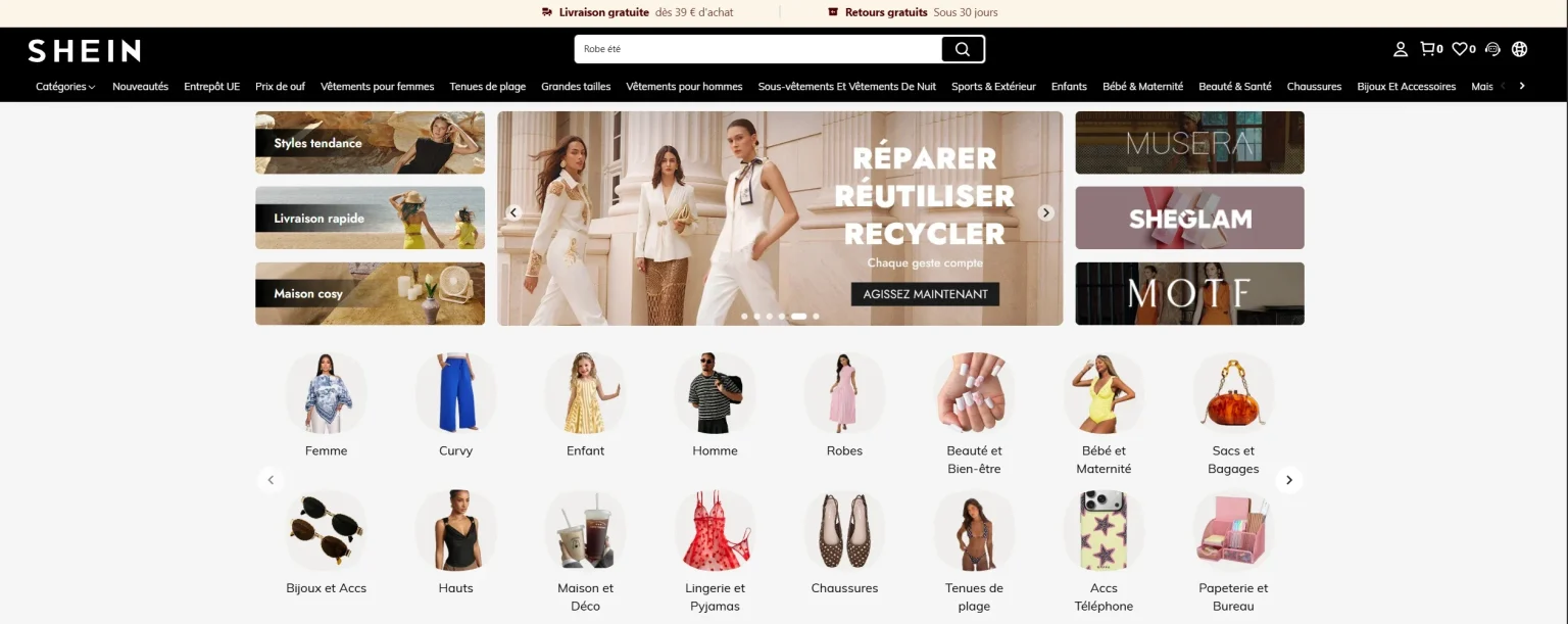 Quels sont les bugs courants rencontrés avec le site Shein ? Bug sur shein